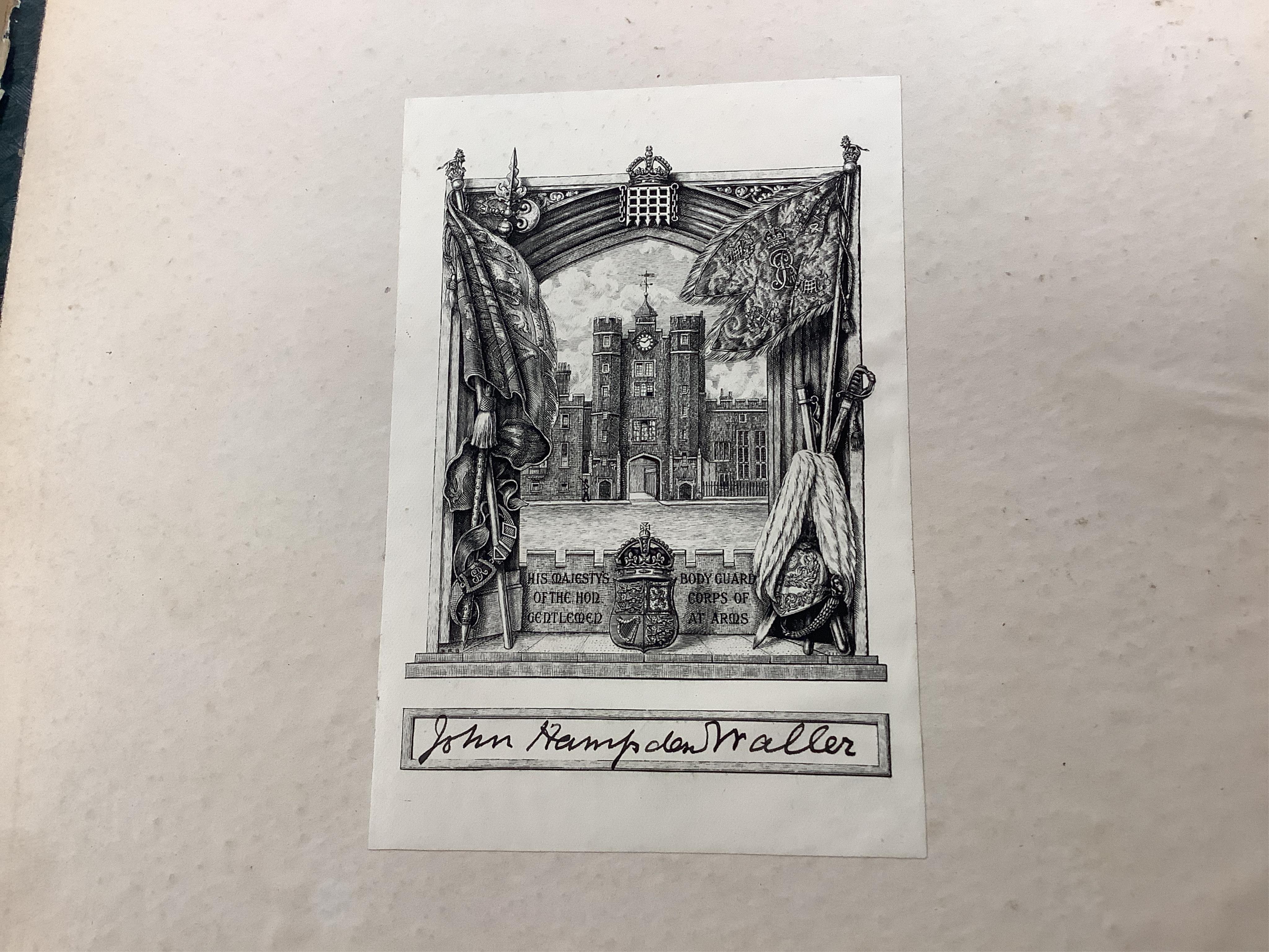 An album of 18th century and later etchings after William Hogarth (1697-1764), to include 'The Reward of Cruelty', 'Strolling Actresses Dressing in a Barn' and 'The Company of Undertakers', with handwritten ink itinerary